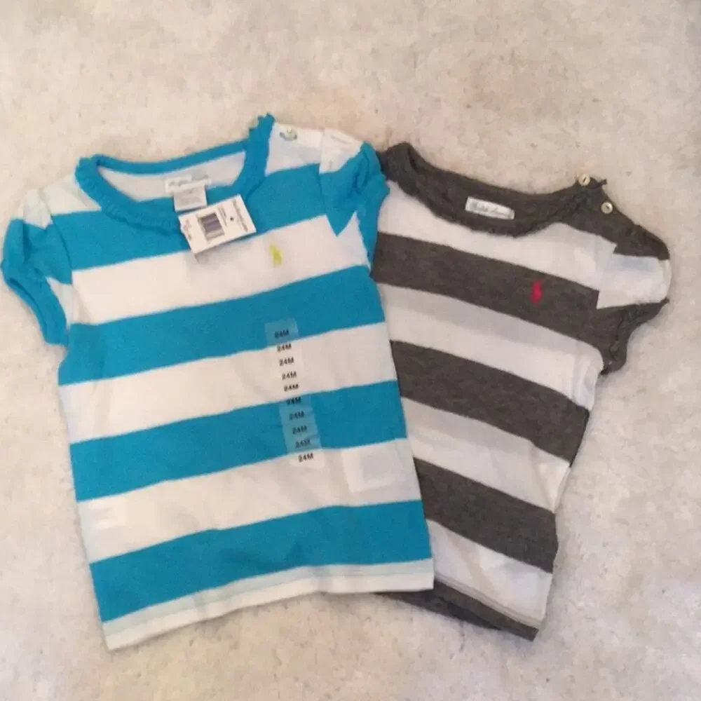 Ralph Lauren striped tshirt NWT and nwot 24m